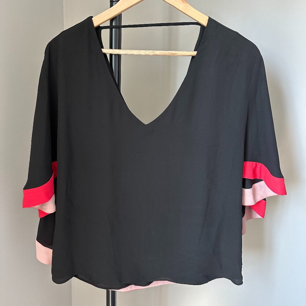 Red/Pink Batwing Blouse